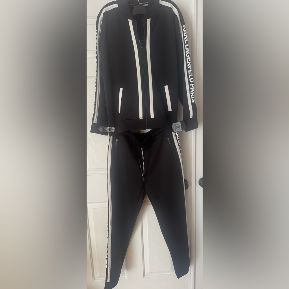 Karl Lagerfeld Monochrome Logo Tracksuit